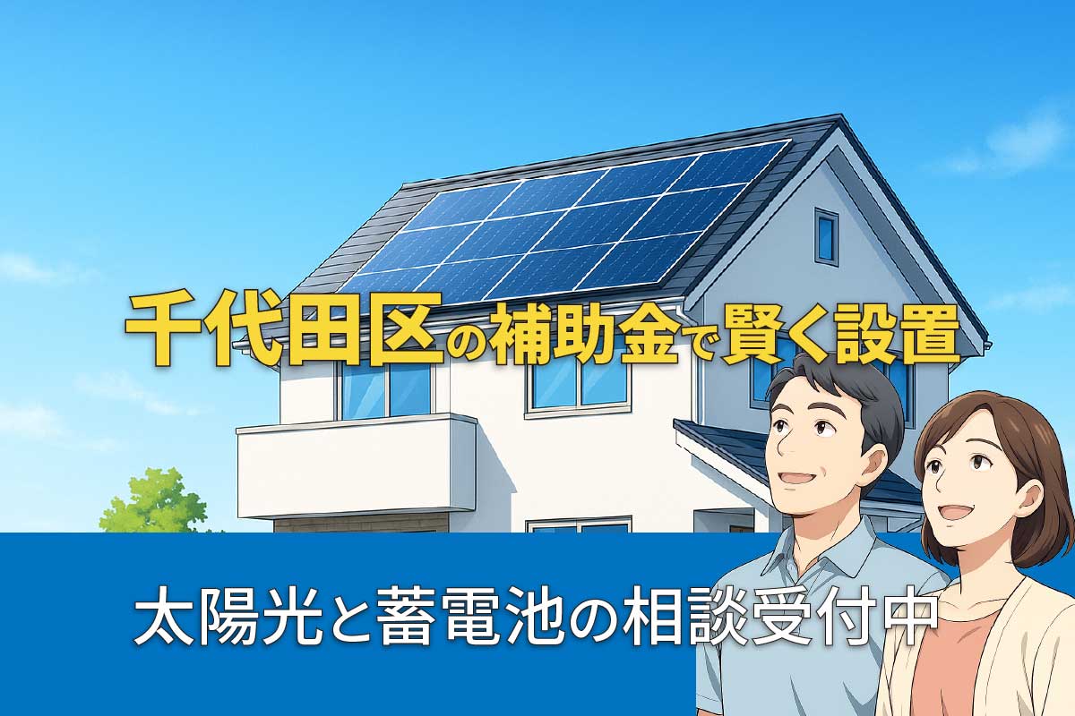 千代田区の太陽光発電・蓄電池補助金制度のイメージ