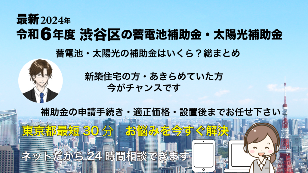 【東京都渋谷区】蓄電池の補助金