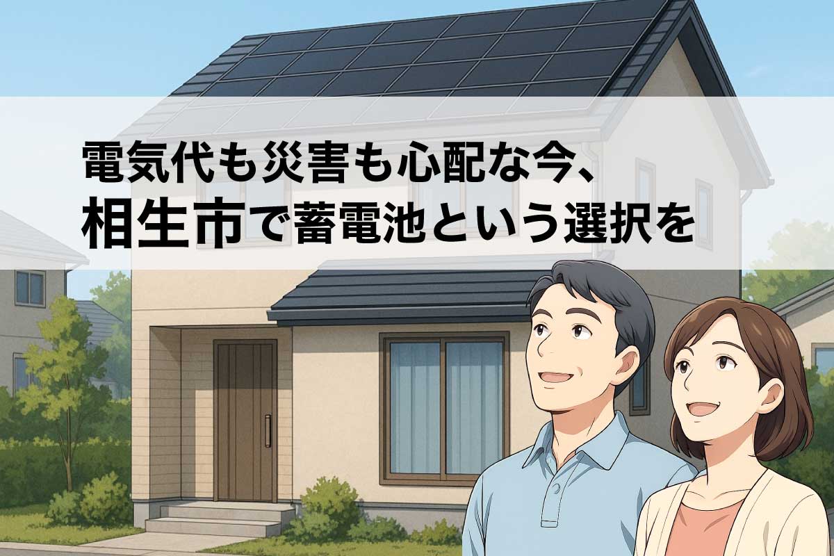 相生市で蓄電池の設置をお考えの方へ｜補助金・費用・導入の流れをやさしく解説のイメージ
