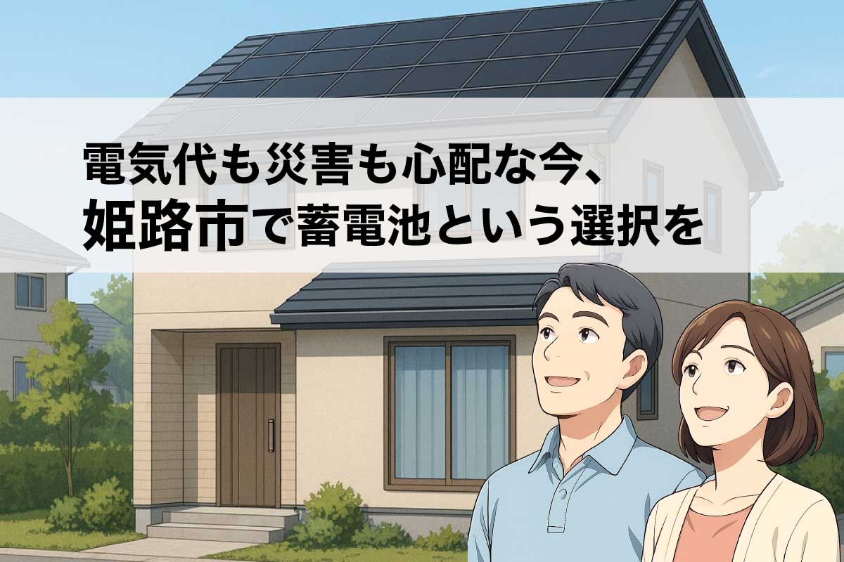 姫路市で蓄電池の設置をお考えの方へ｜補助金・費用・導入の流れをやさしく解説のイメージ