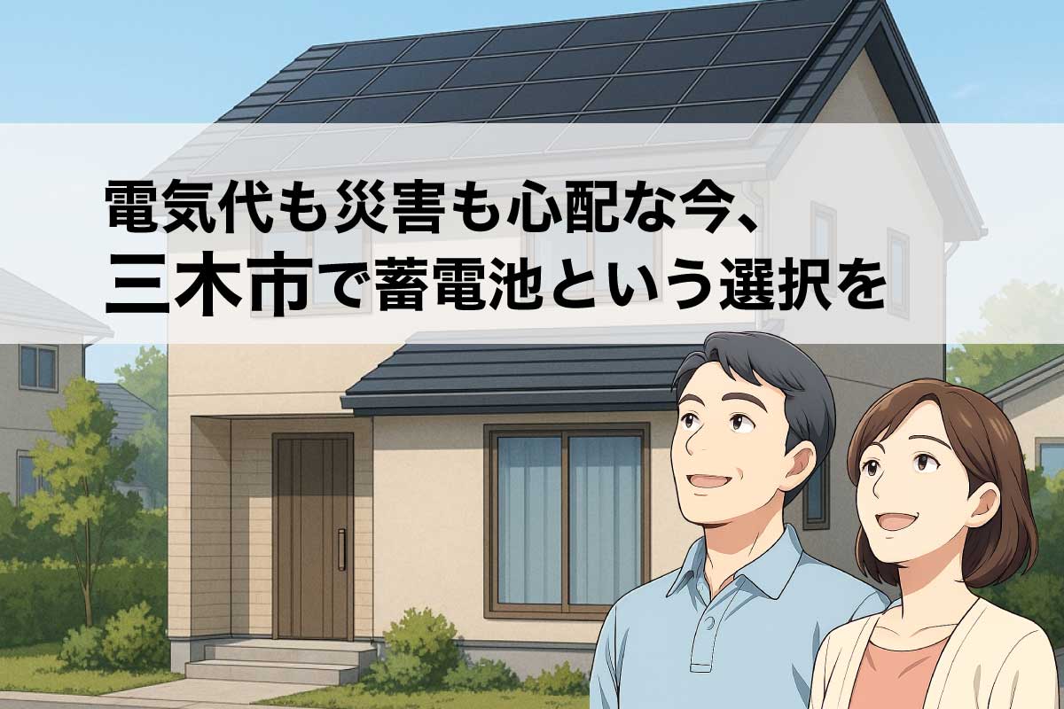 三木市で蓄電池の設置をお考えの方へ｜補助金・費用・導入の流れをやさしく解説のイメージ