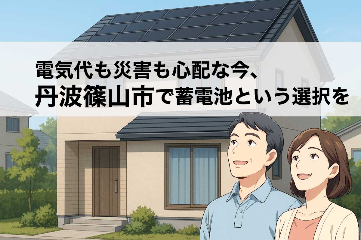 丹波篠山市で蓄電池の設置をお考えの方へ｜補助金・費用・導入の流れをやさしく解説のイメージ